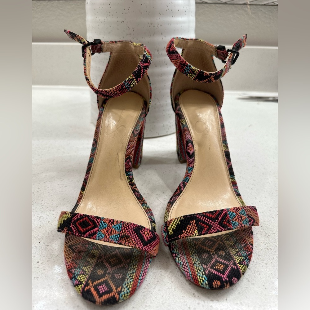 Jessica Simpson ankle strap heels